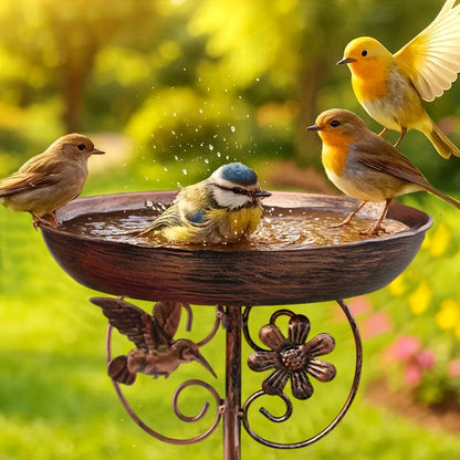 Handcrafted Copper Bird Bath